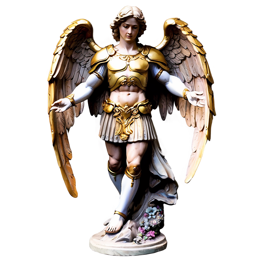 Archangel Michael Statue Png Obk PNG Image