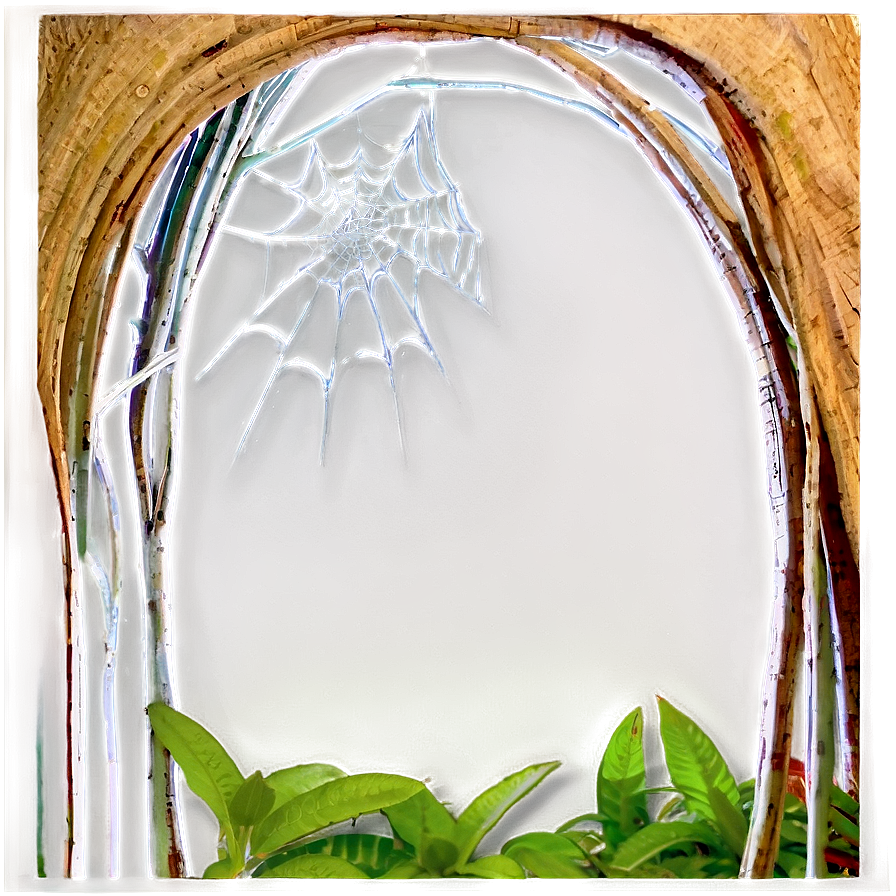 Arched Entrance Spider Web PNG Image