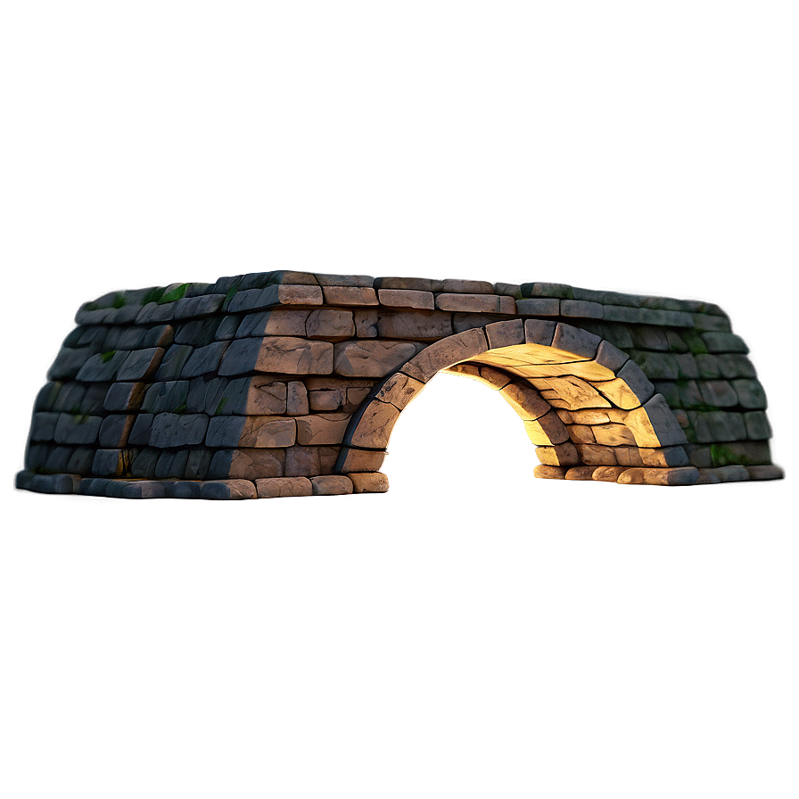 Arched Stone Tunnel Png Bue PNG Image