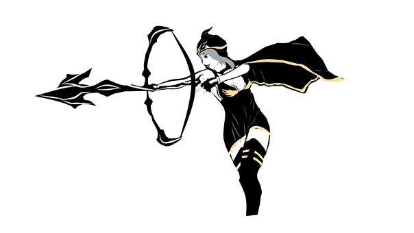 Archer Silhouette Art PNG Image