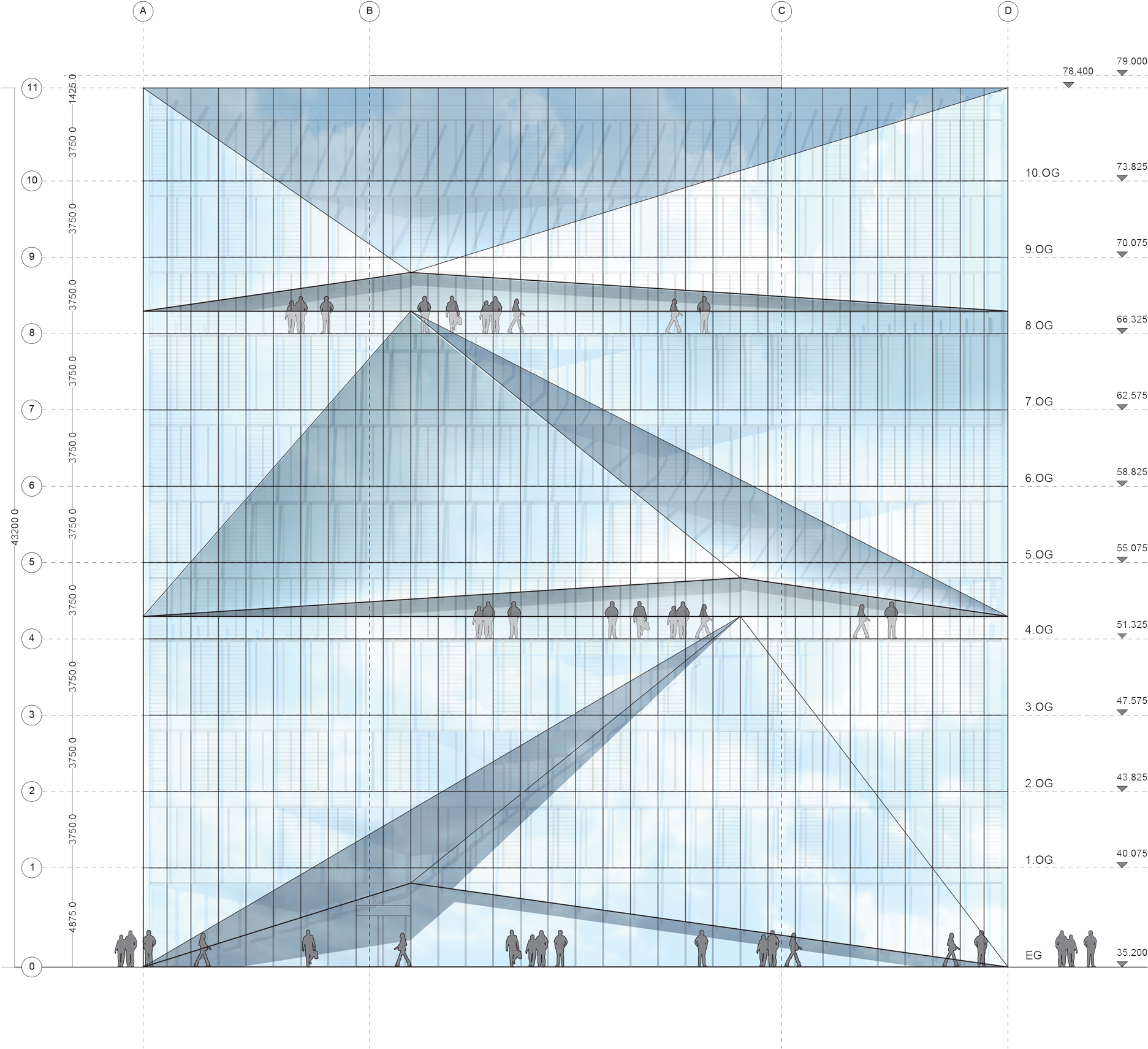 Architectural Blueprintwith People PNG Image