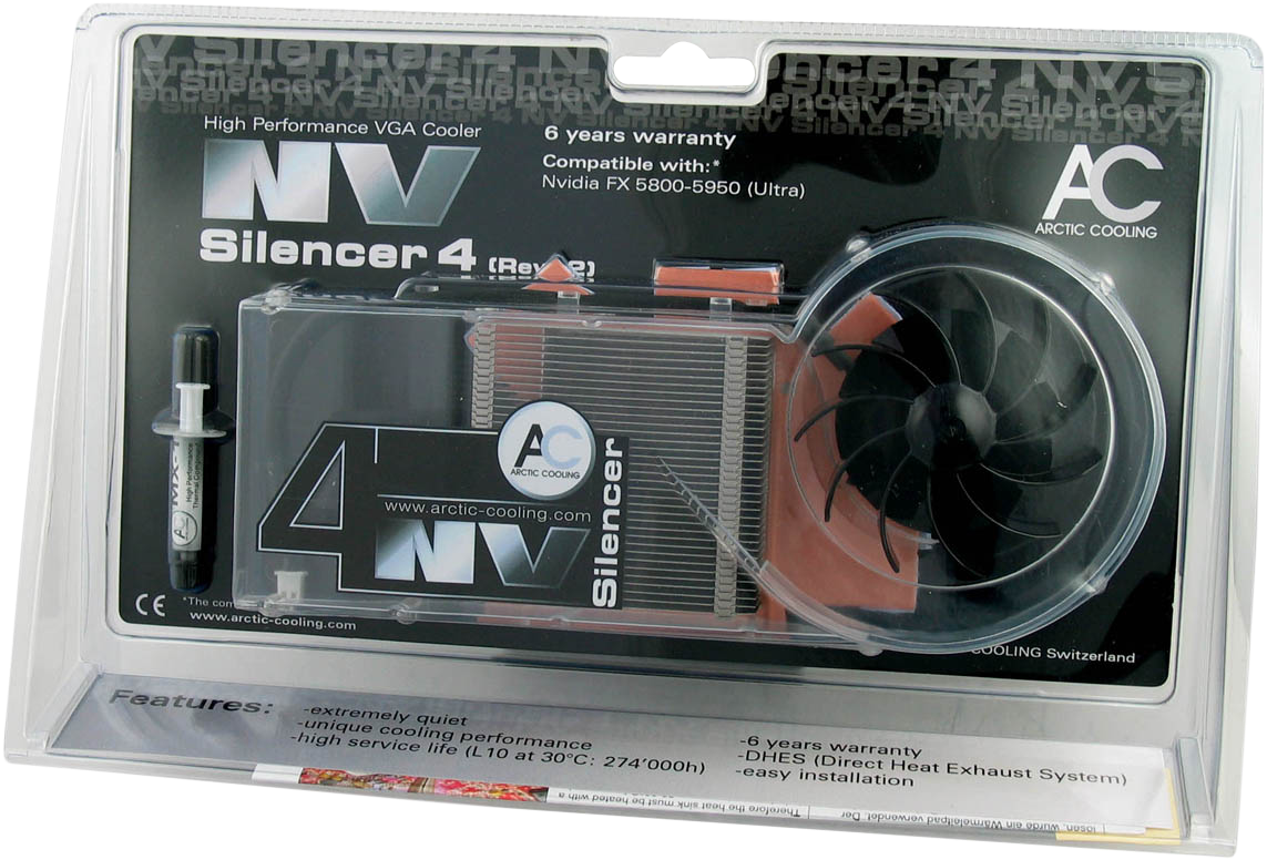 Arctic Cooling N V Silencer4 V G A Cooler Packaging PNG Image