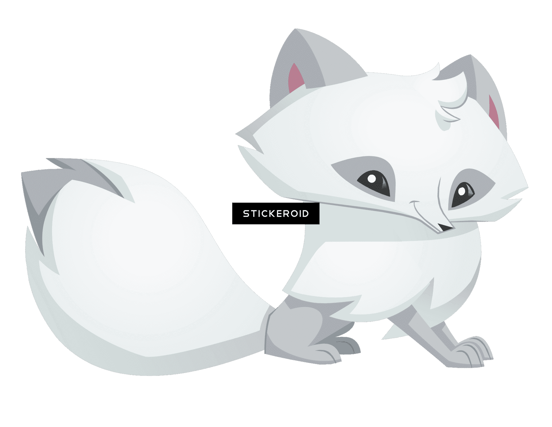 Arctic Fox Illustration PNG Image