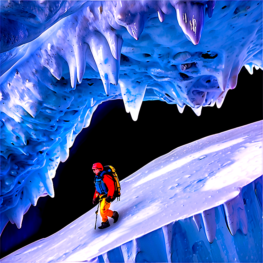 Arctic Ice Cave Explorer Png 18 PNG Image