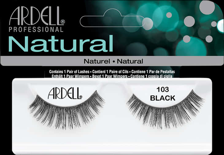 Ardell Natural Professional Lashes103 Black PNG Image