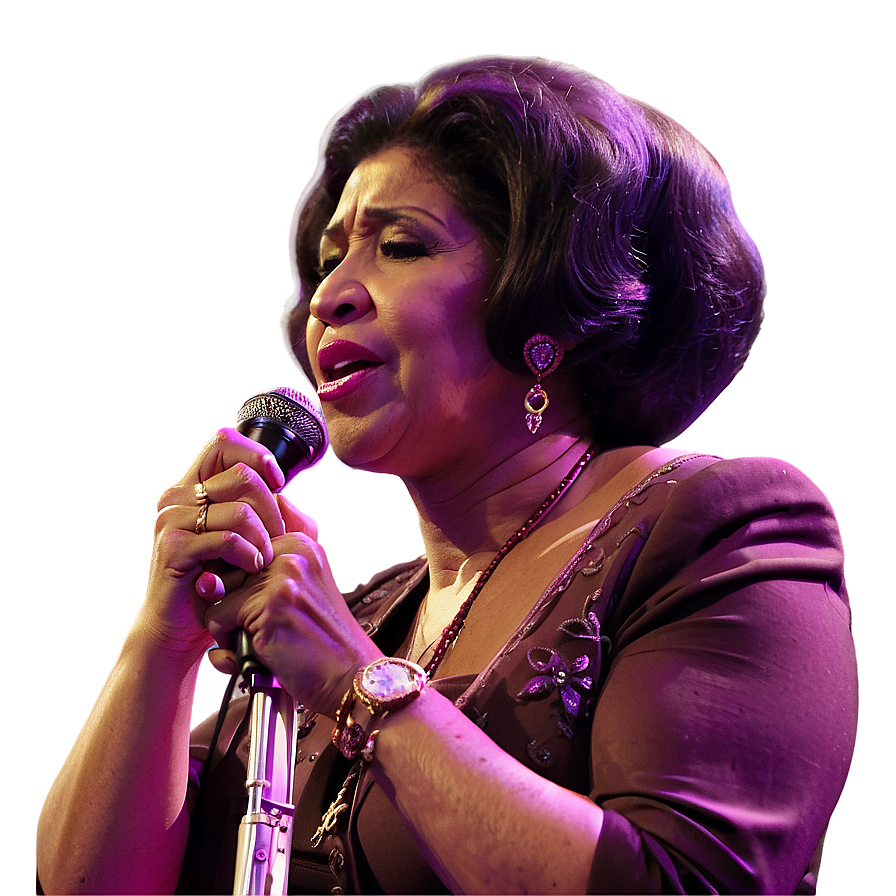 Aretha Franklin Emotional Performance Png Jtw PNG Image