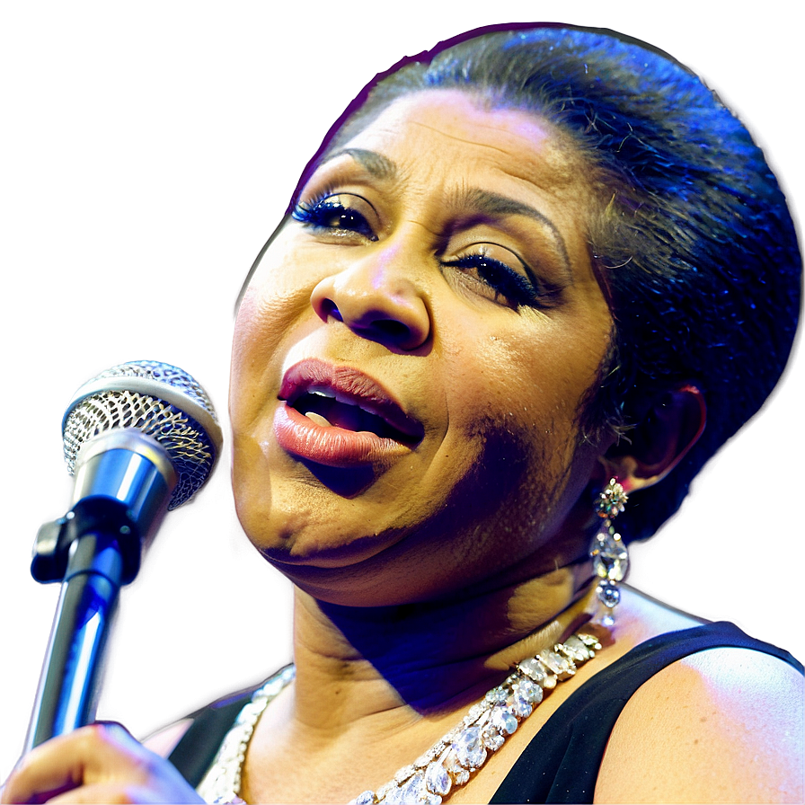 Aretha Franklin In Concert Png Fos PNG Image