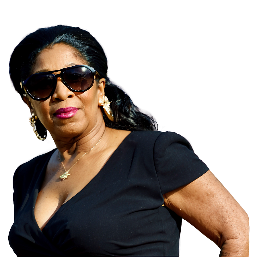 Aretha Franklin In Sunglasses Png 06252024 PNG Image