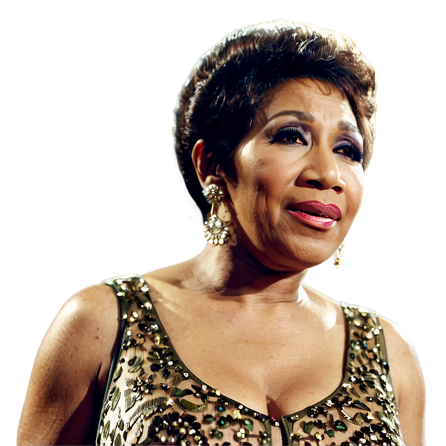 Aretha Franklin Microphone Moment Png Dfb PNG Image