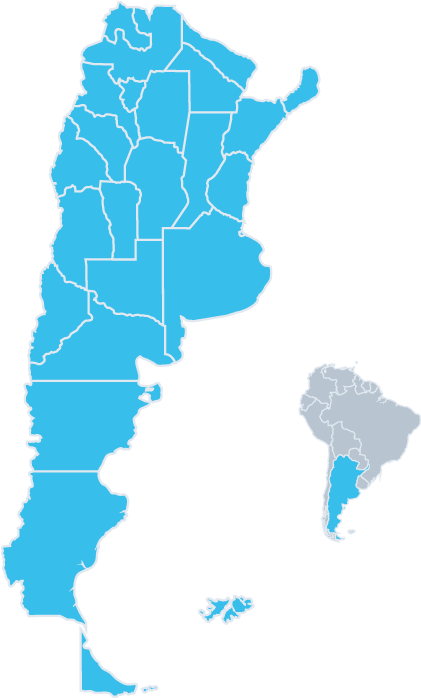 Argentina Administrative Divisions Map PNG Image