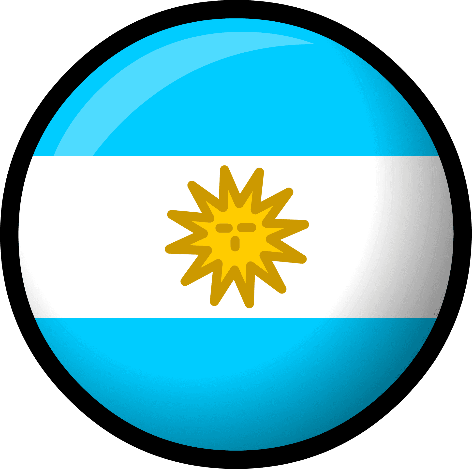 Argentina Flag Button PNG Image