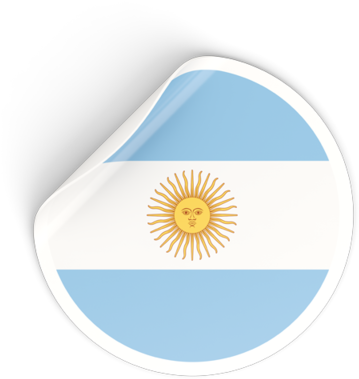 Argentina Flag Button Design PNG Image