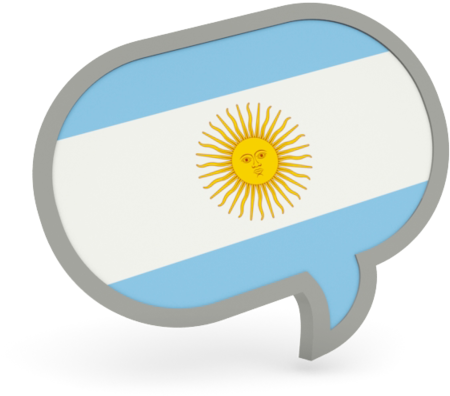 Argentinian Flag Speech Bubble PNG Image