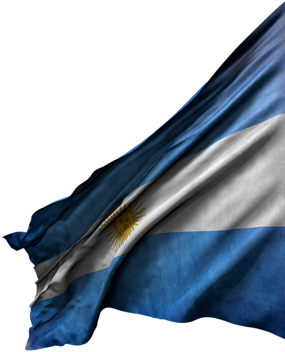 Argentinian Flag Waving PNG Image