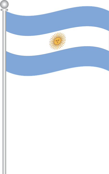 Argentinian Flag Waving PNG Image