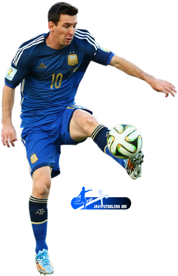 Argentinian Footballer Action Shot PNG Image