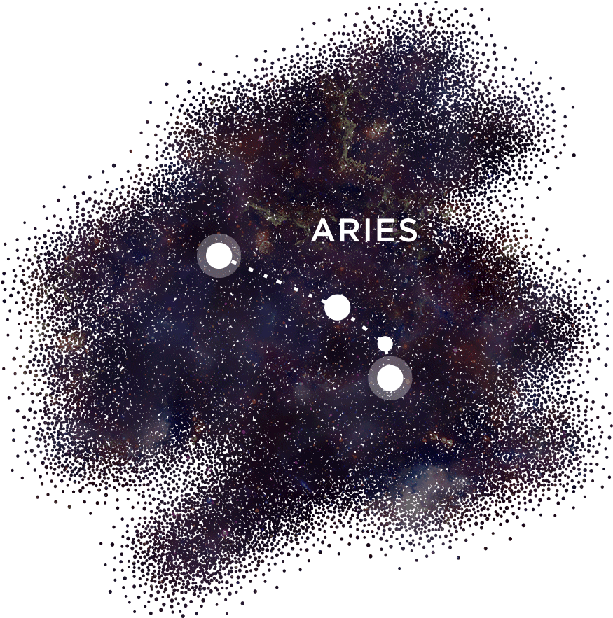 Aries Zodiac Constellation Art PNG Image