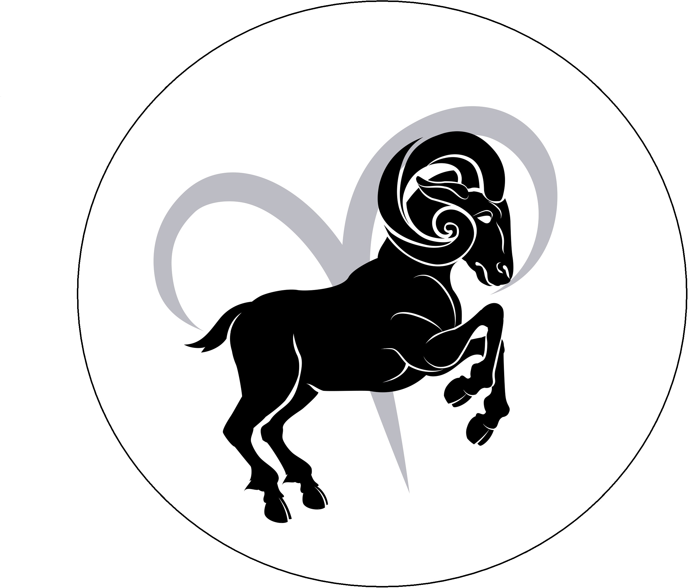 Aries Zodiac Symbol Art PNG Image