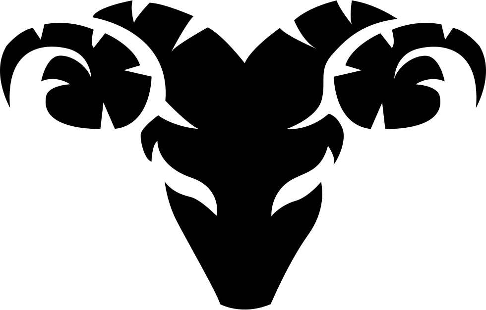 Aries Zodiac Symbol Silhouette PNG Image