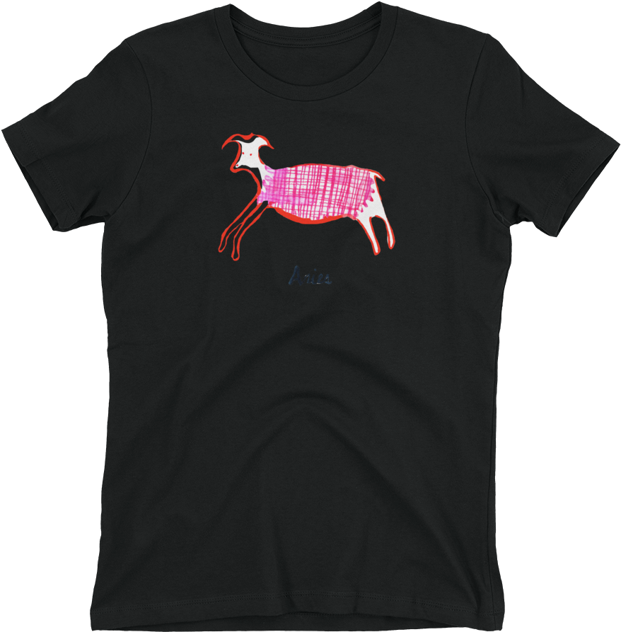 Aries Zodiac T Shirt Design PNG Image