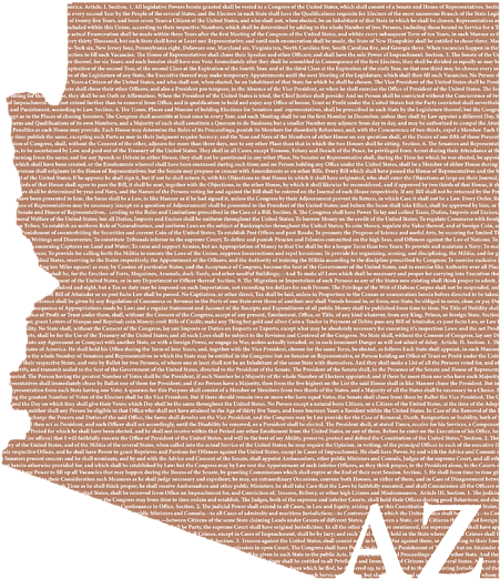 Arizona Constitution Outline PNG Image