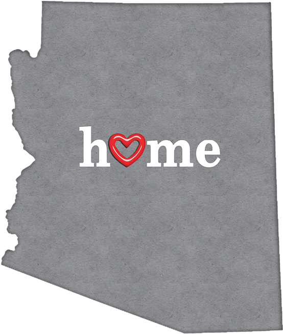 Arizona Home Love Outline PNG Image