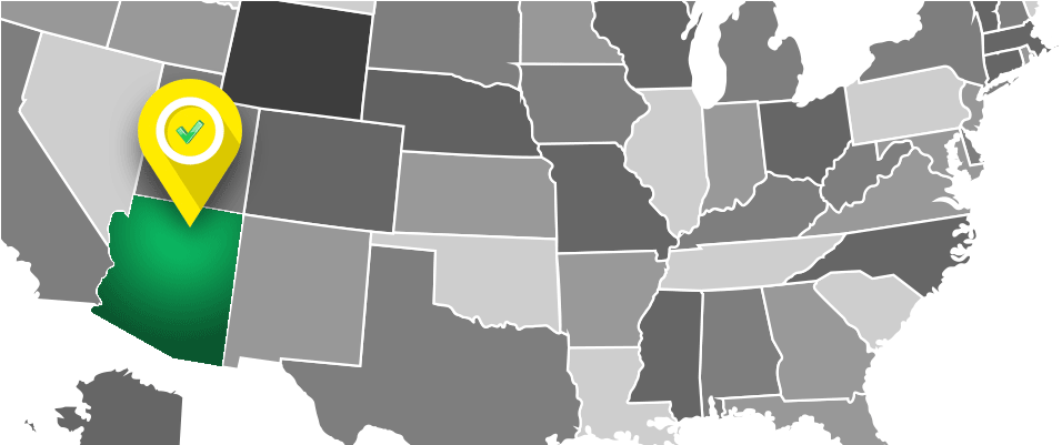 Arizona Location Map Pin PNG Image