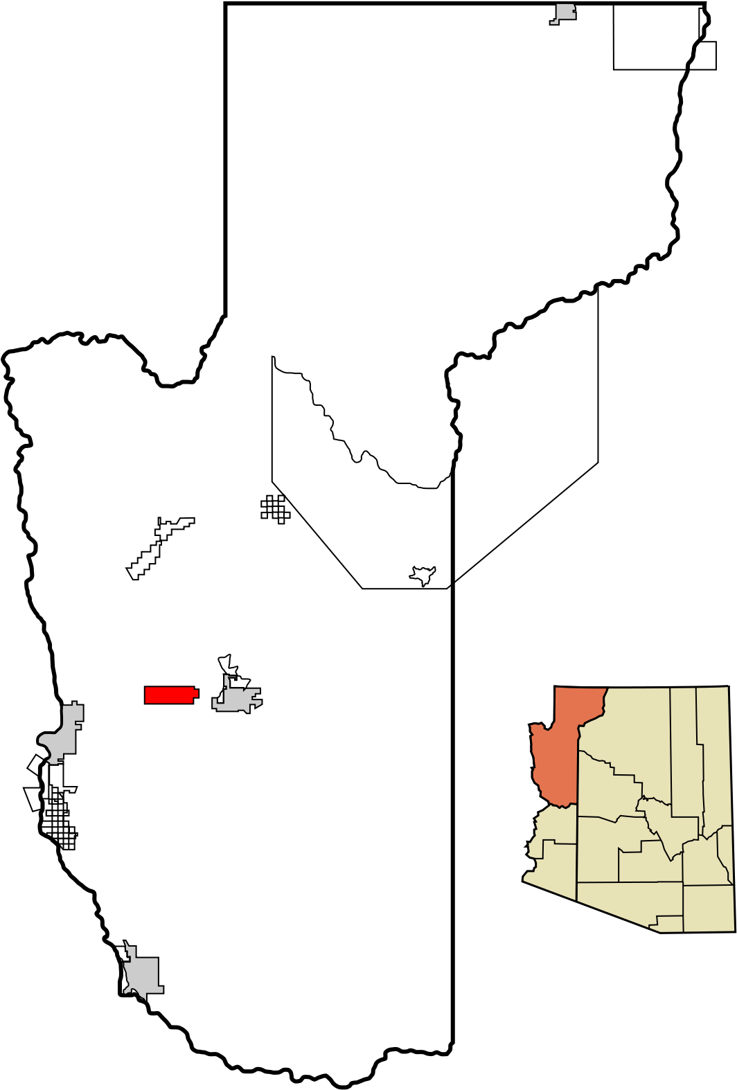 Arizona Map Outlinewith Counties PNG Image