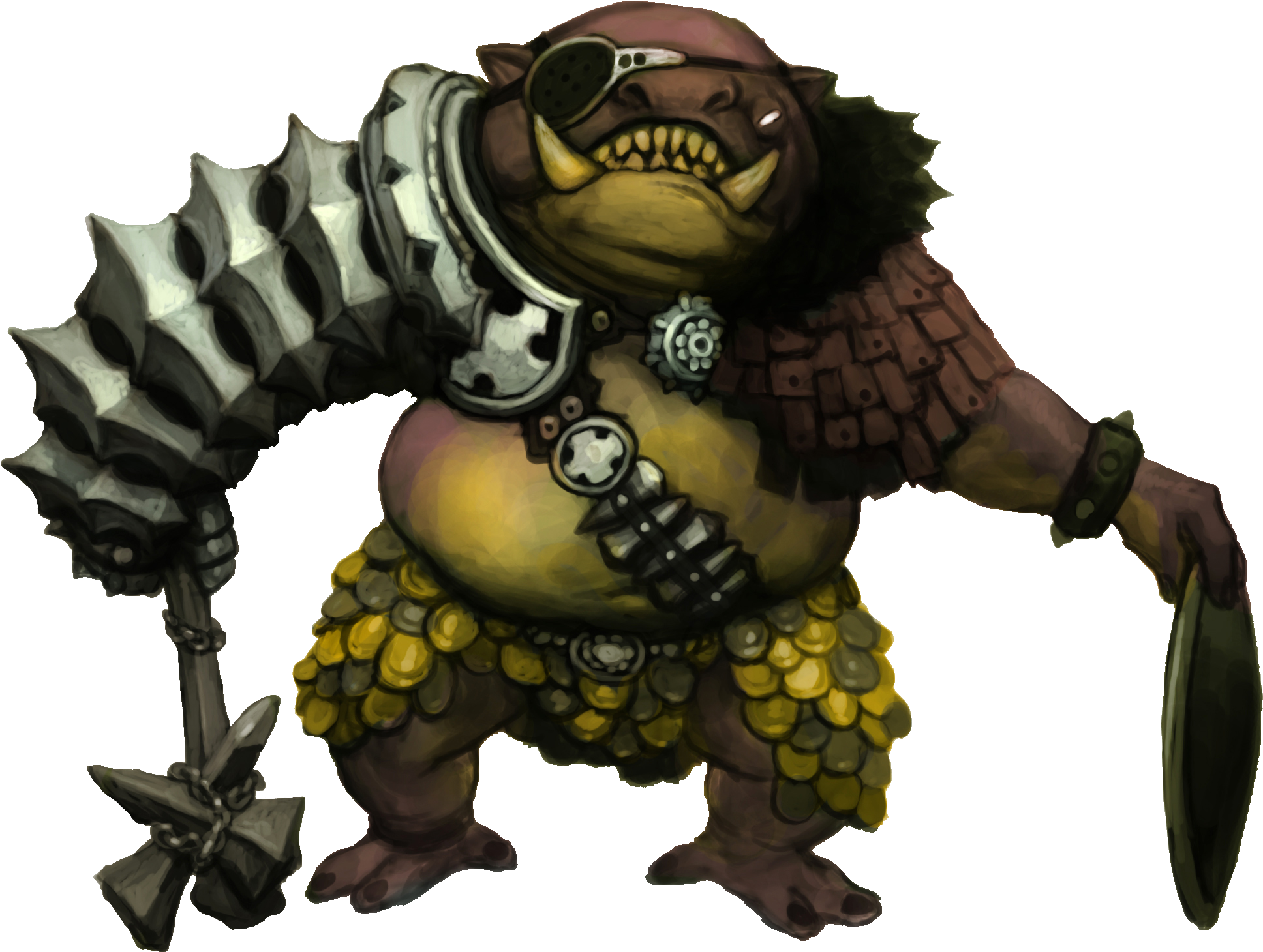 Armored Orc Warrior PNG Image