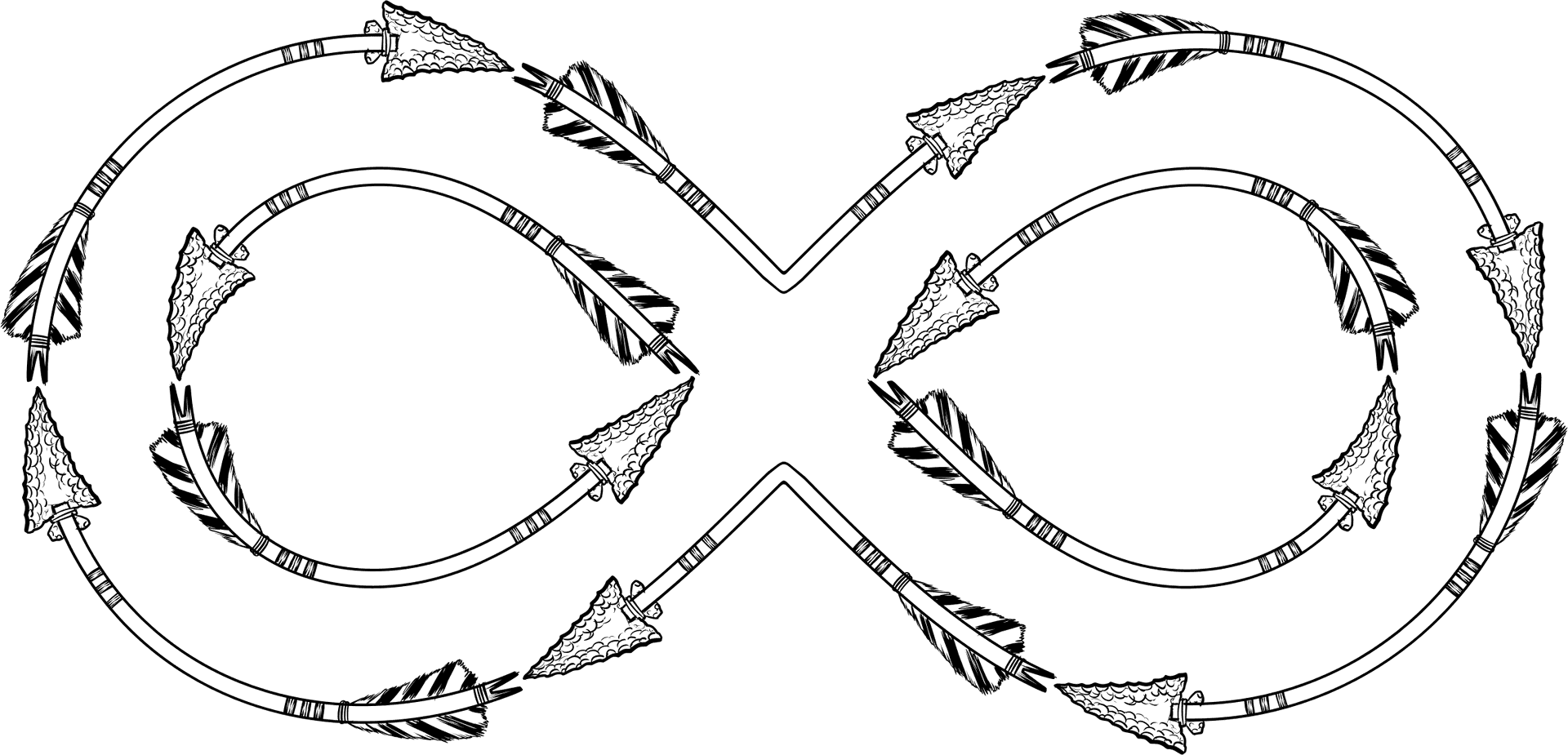 Arrows Infinity Symbol Artwork PNG Image