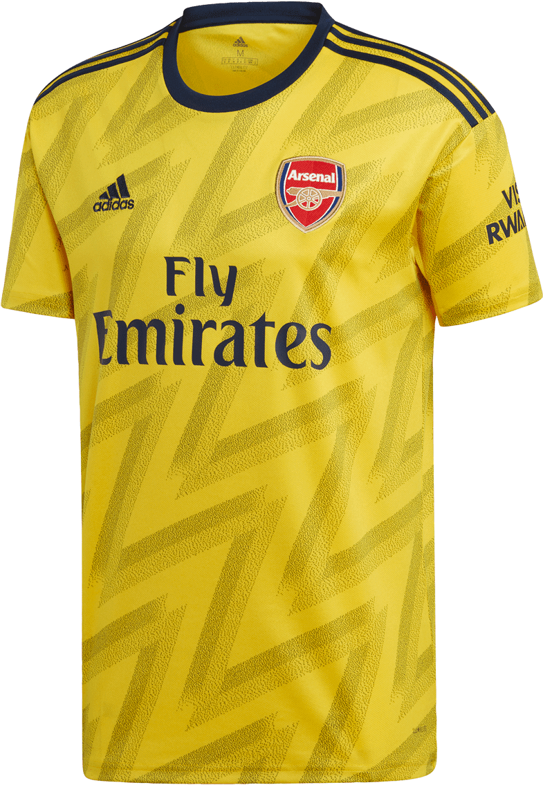 Arsenal Adidas Yellow Jersey PNG Image