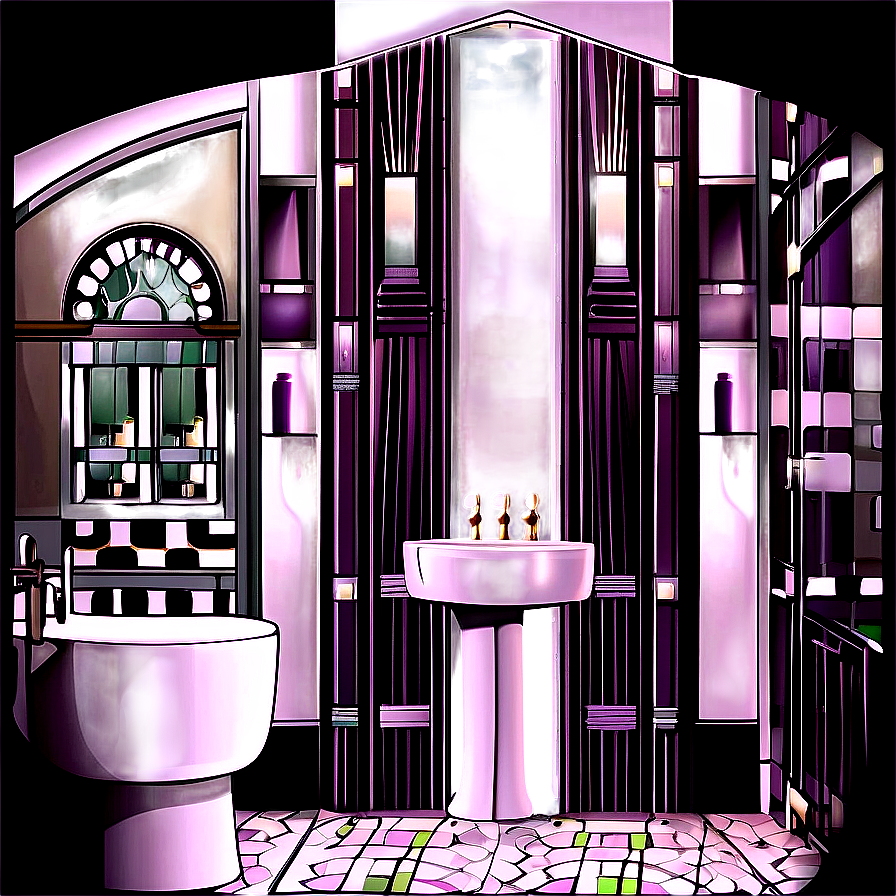 Art Deco Bathroom Styles Png Dpm17 PNG Image