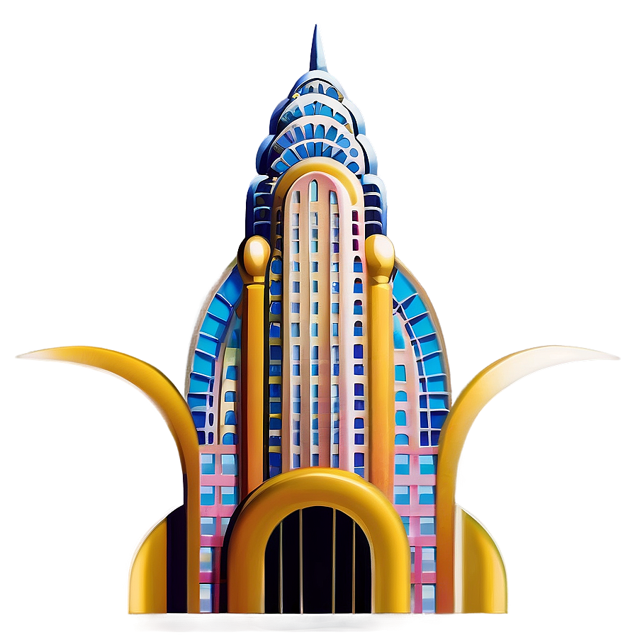 Art Deco Chrysler Building Design Png 06252024 PNG Image