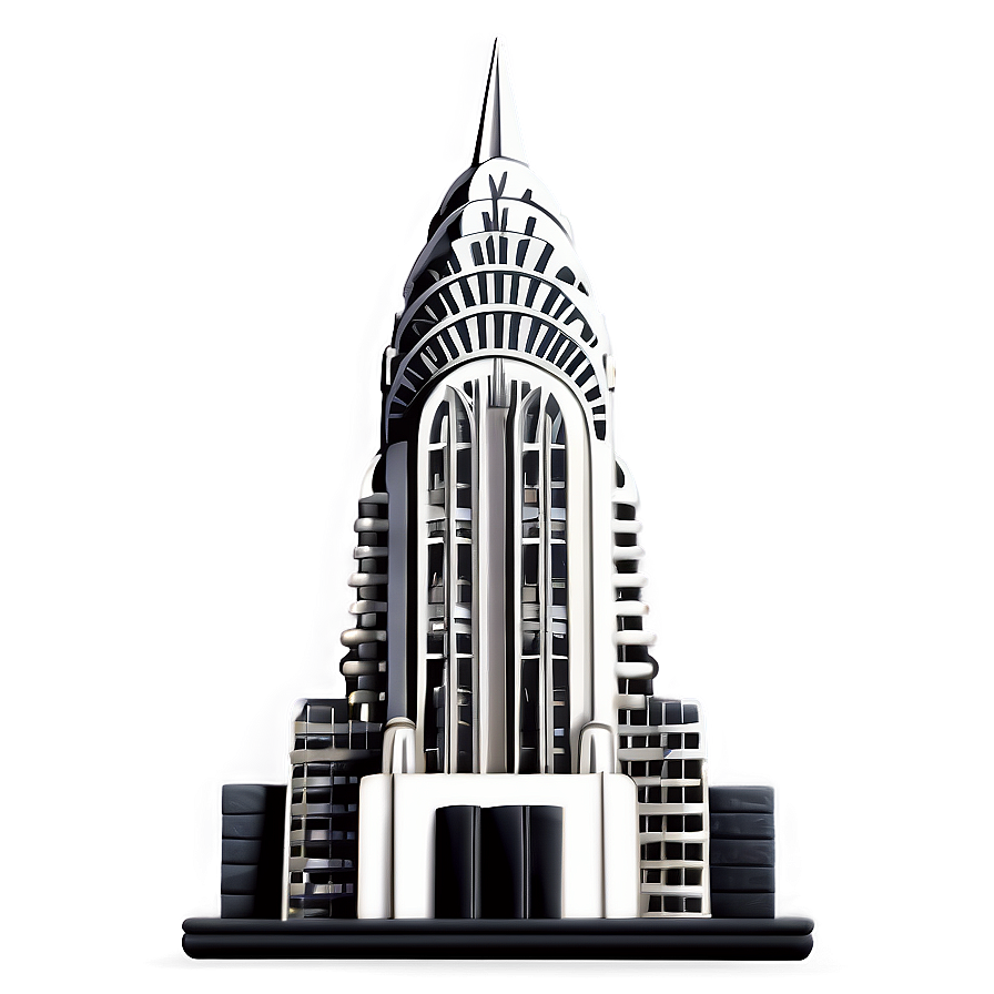 Art Deco Chrysler Building Design Png Skr87 PNG Image