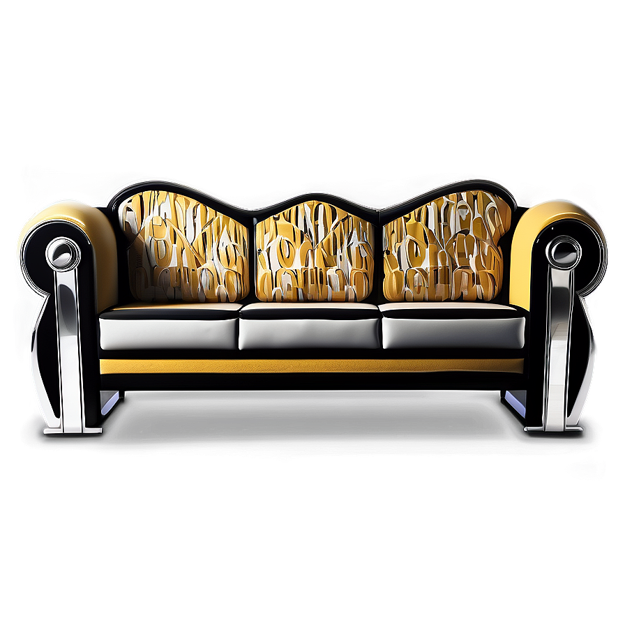 Art Deco Sofa Style Png Fgh PNG Image