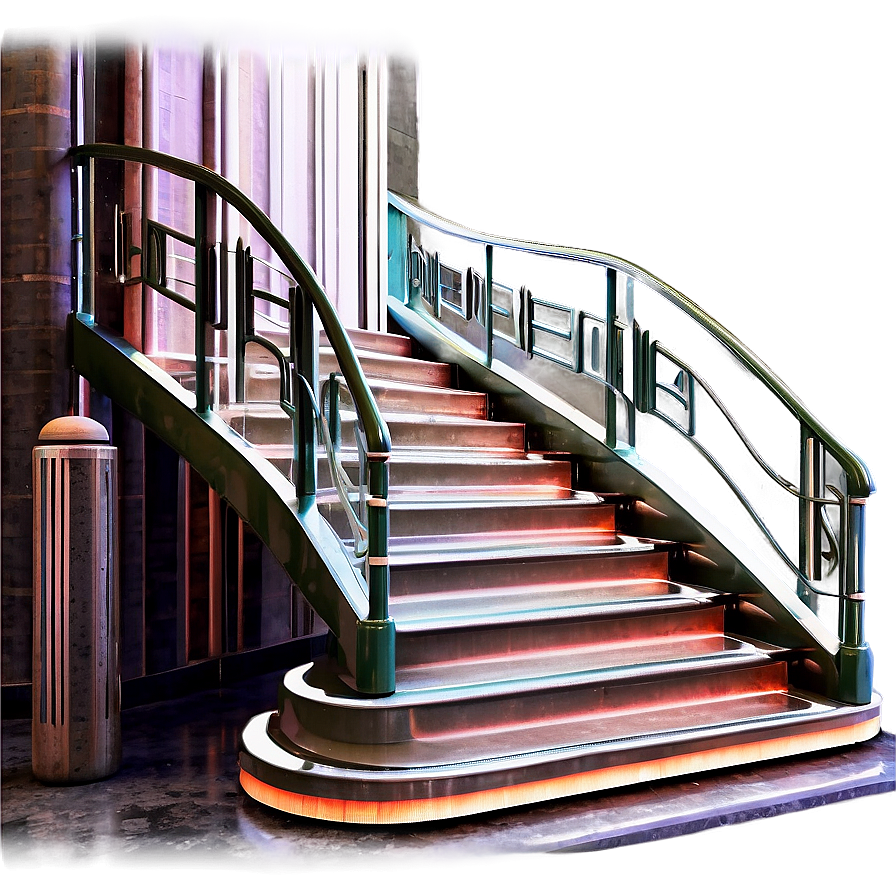 Art Deco Staircase Png Ptq84 PNG Image