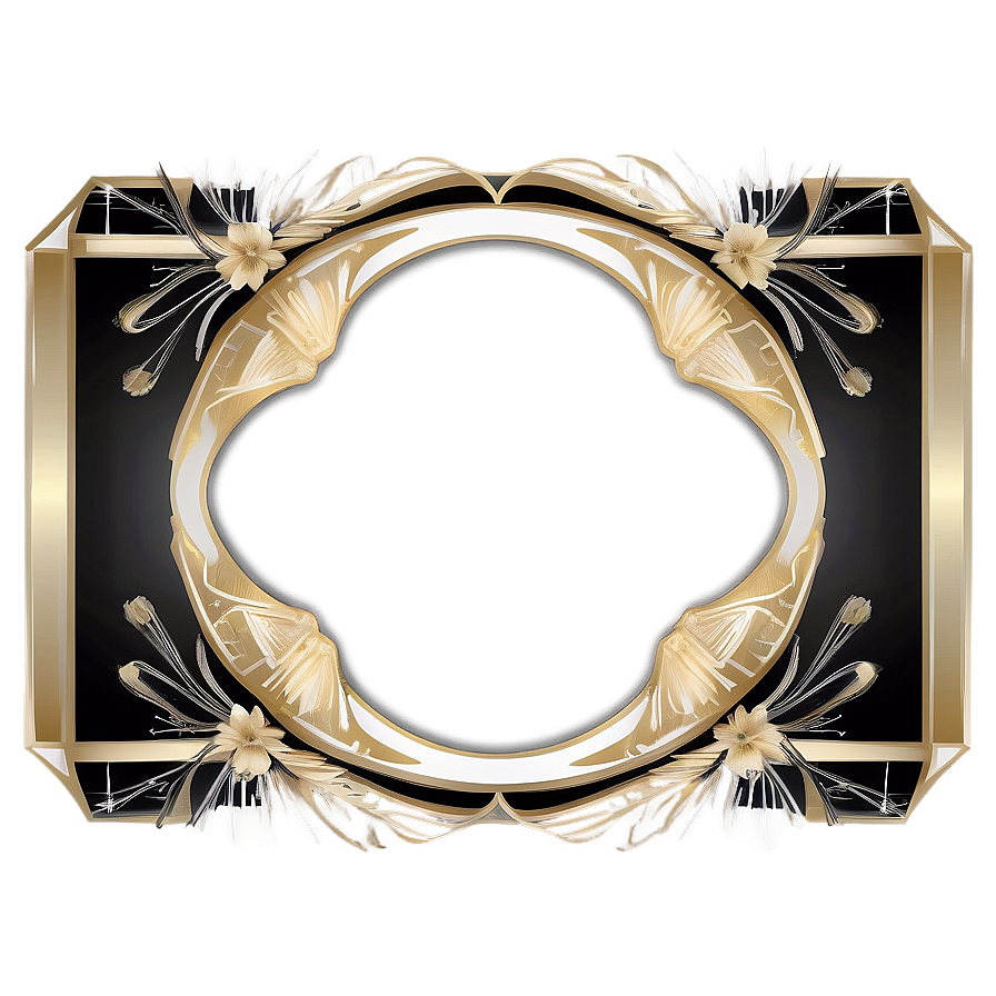 Art Deco Wedding Frame Png 06262024 PNG Image