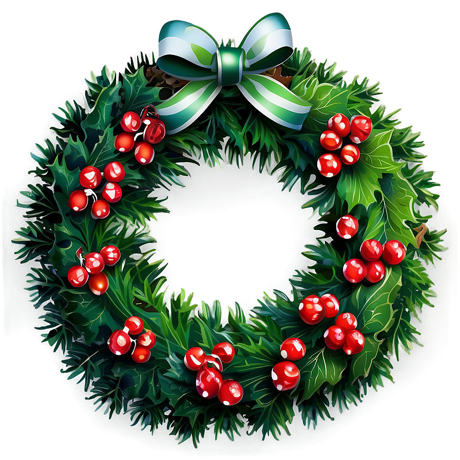 Artificial Christmas Wreath Png 05232024 PNG Image