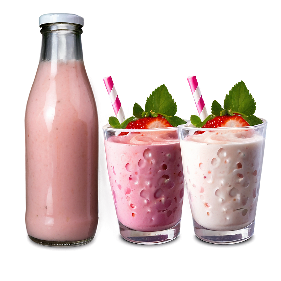 Artisan Strawberry Milk Png 06252024 PNG Image