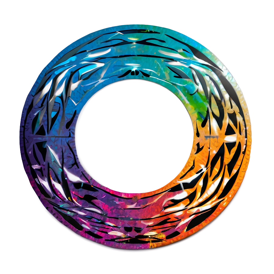 Artistic Circle Sticker Png Veq97 PNG Image