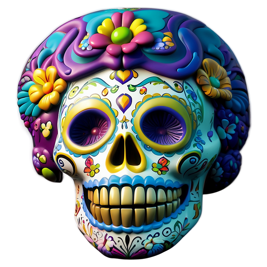 Artistic Dia De Los Muertos Murals Png 90 PNG Image