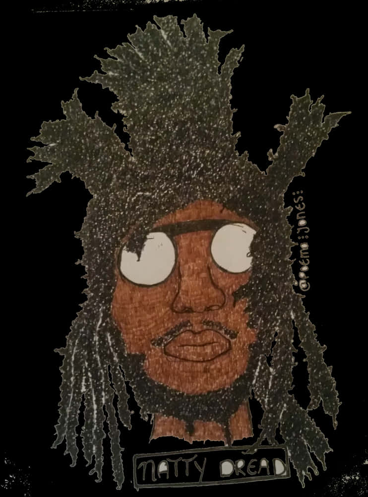 Artistic Dreadlocks Portrait PNG Image