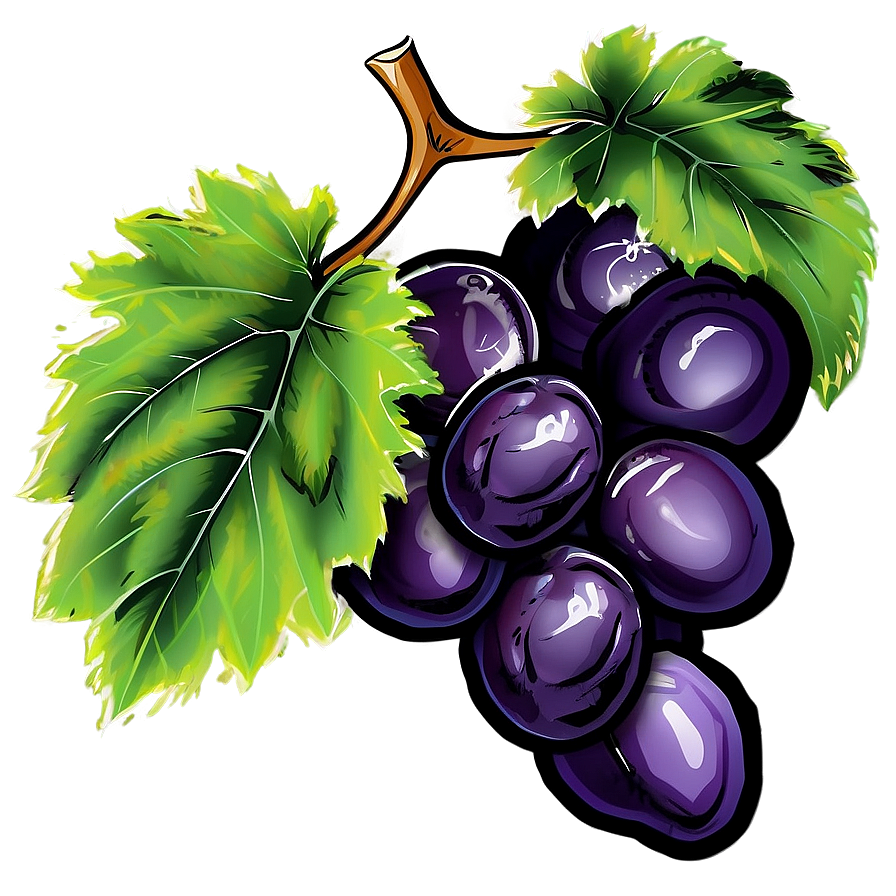 Artistic Grape Illustration Png Iqb PNG Image