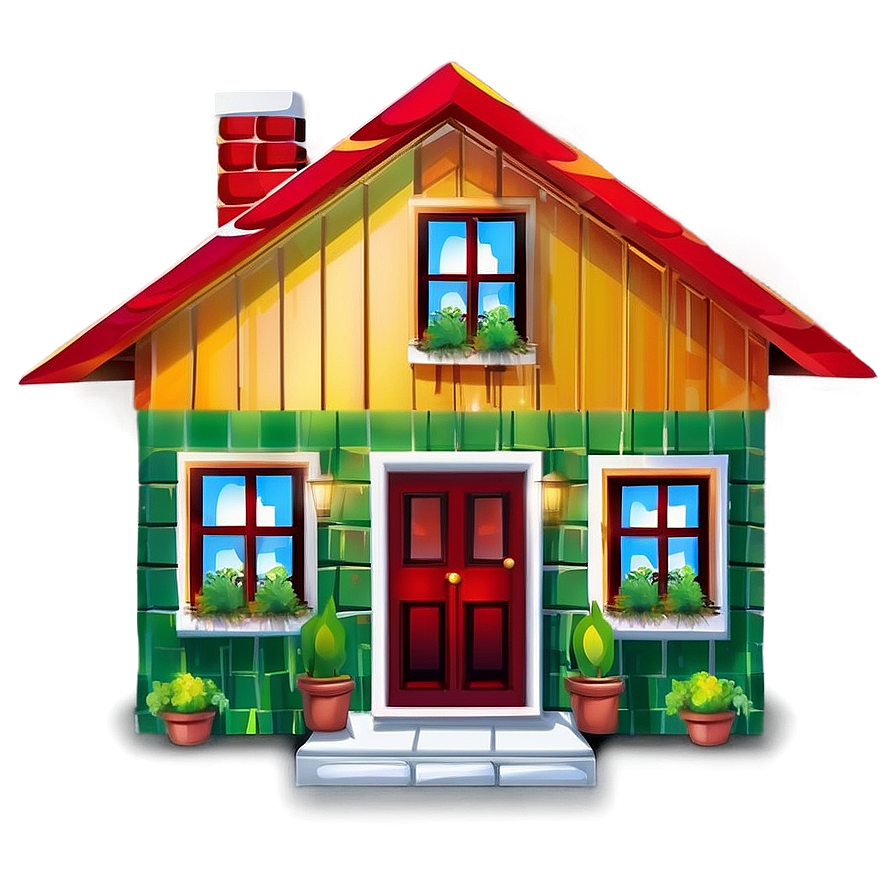 Artistic House Illustration Png 05252024 PNG Image