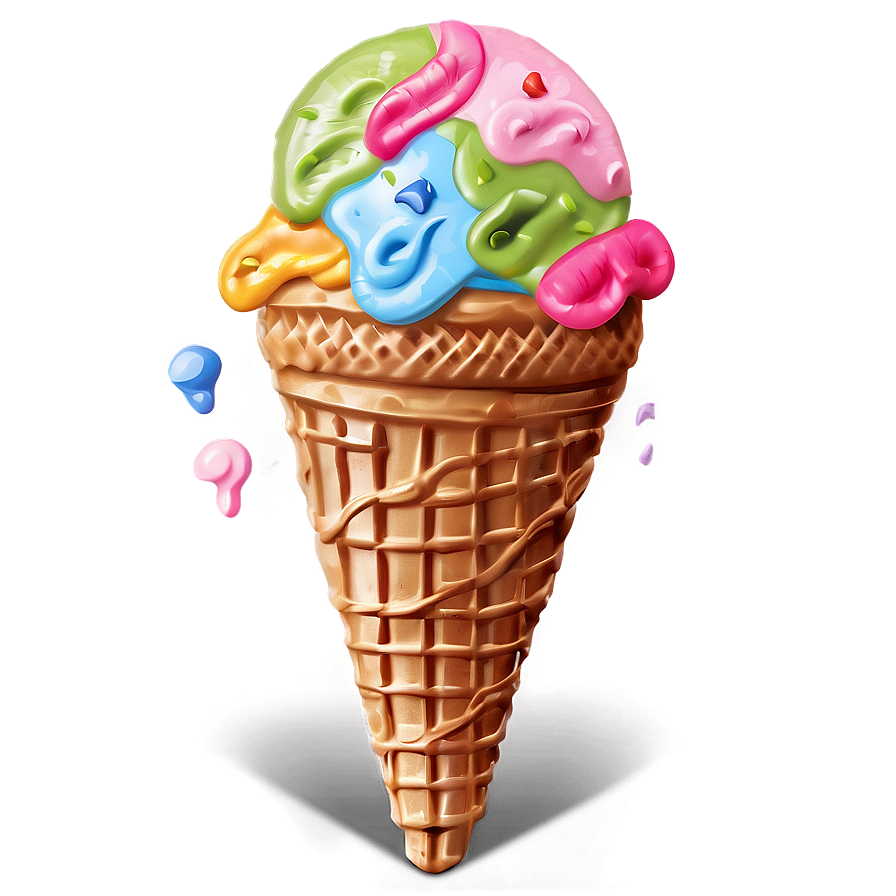 Artistic Ice Cream Cone Png 05252024 PNG Image