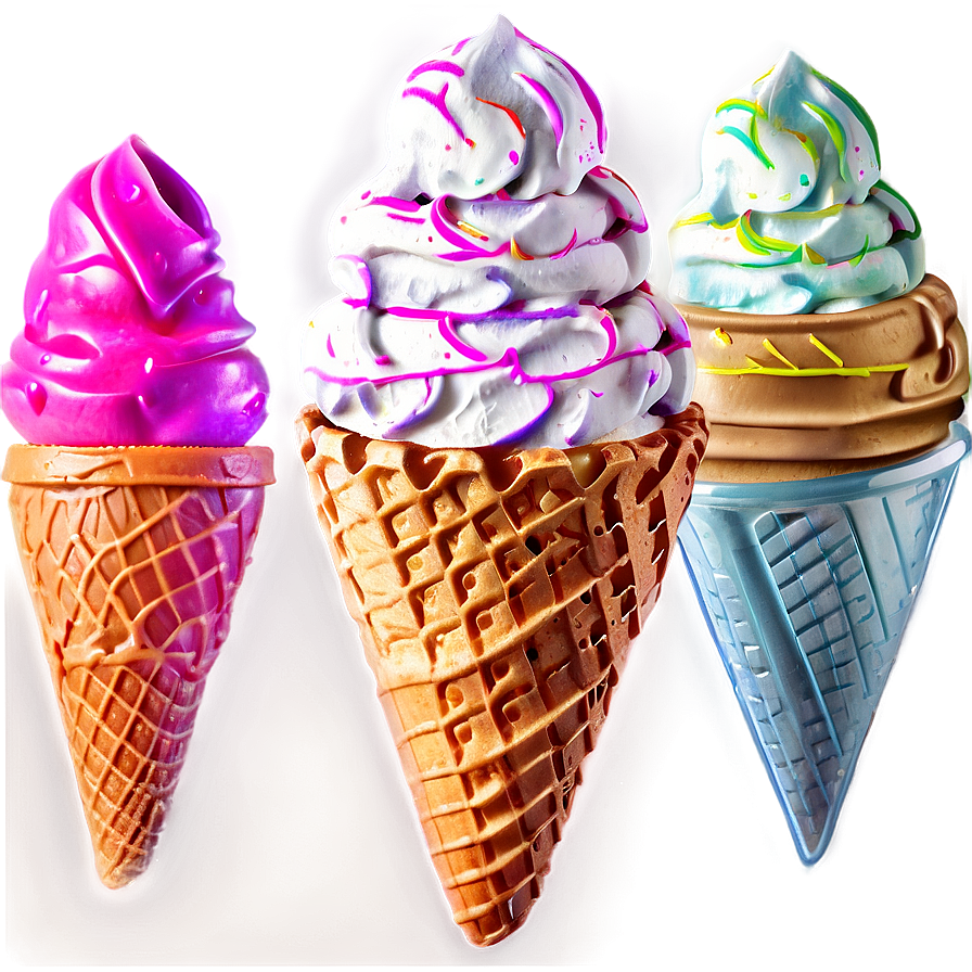 Artistic Ice Cream Cone Png 3 PNG Image