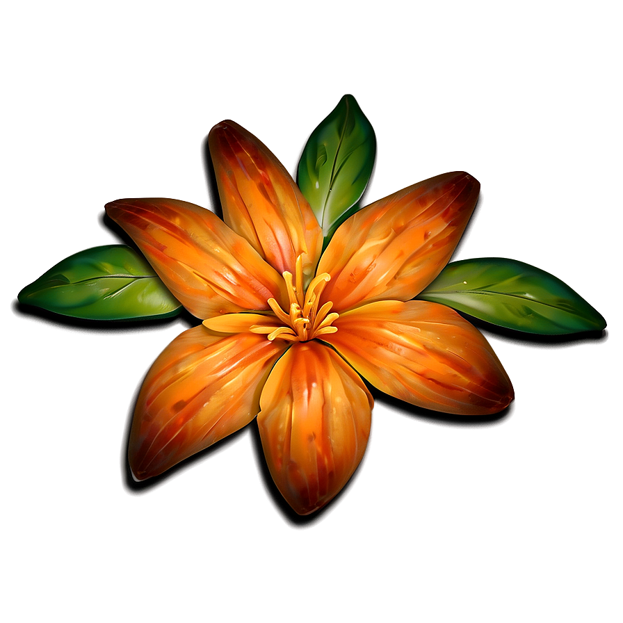 Artistic Orange Bloom Png 06122024 PNG Image