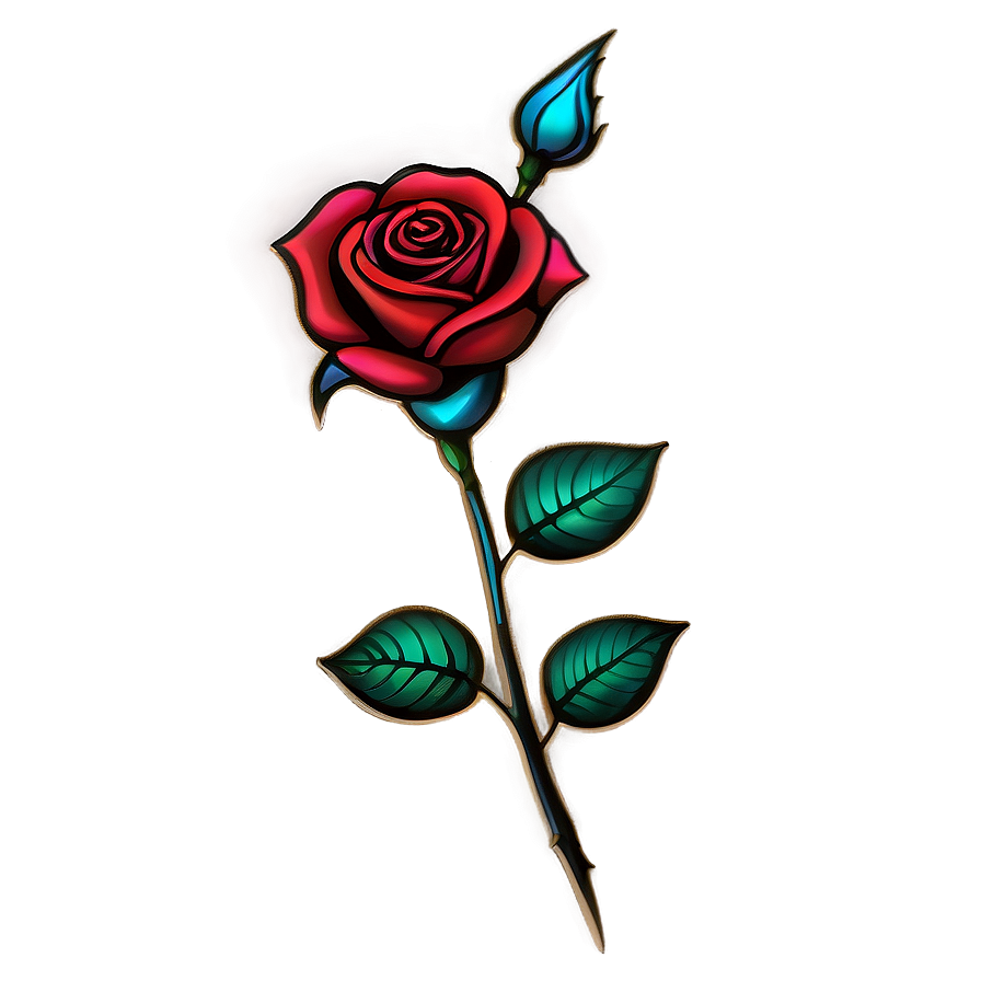 Artistic Rose Tattoo Creation Png 05252024 PNG Image