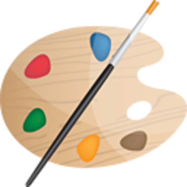 Artists Paletteand Brush.png PNG Image