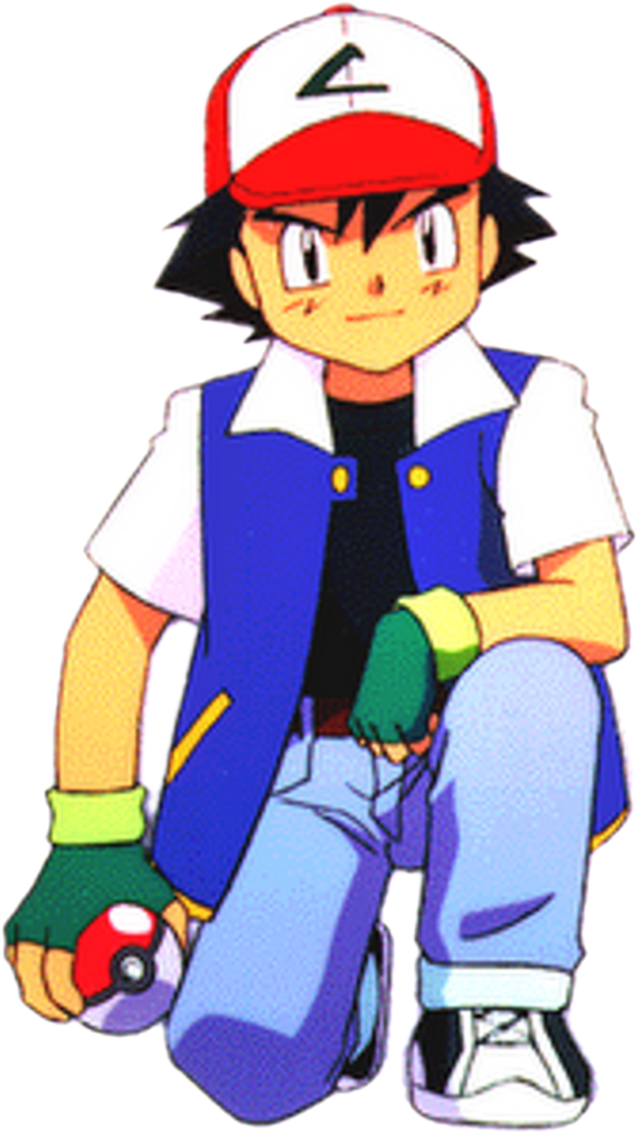 Ash Ketchum Classic Pose PNG Image